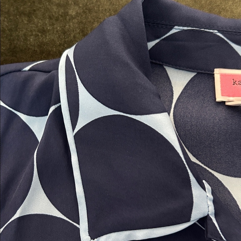 Kate Spade Navy and Light Blue Patterned Shirt - Picture 8 of 11